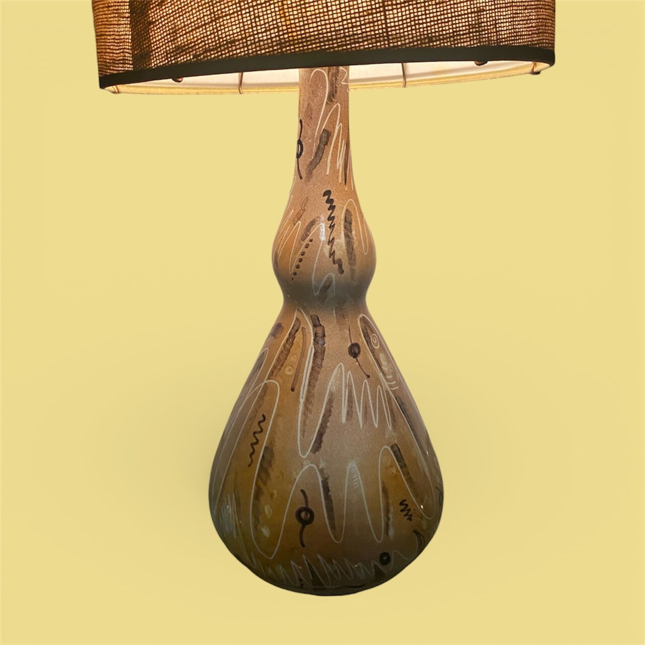 Ceramic sun lamp by Di Stefano, 1970s.