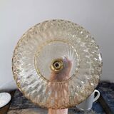 Gold-plated glass pendant light with diamonds