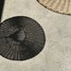 Small suspension, rattan luminaire in hat shape D:60cm