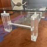 Table de salon verre et plexis