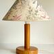 Solid pine lamp vintage garden flowers