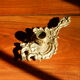 Bronze hand candle holder, cellar rat