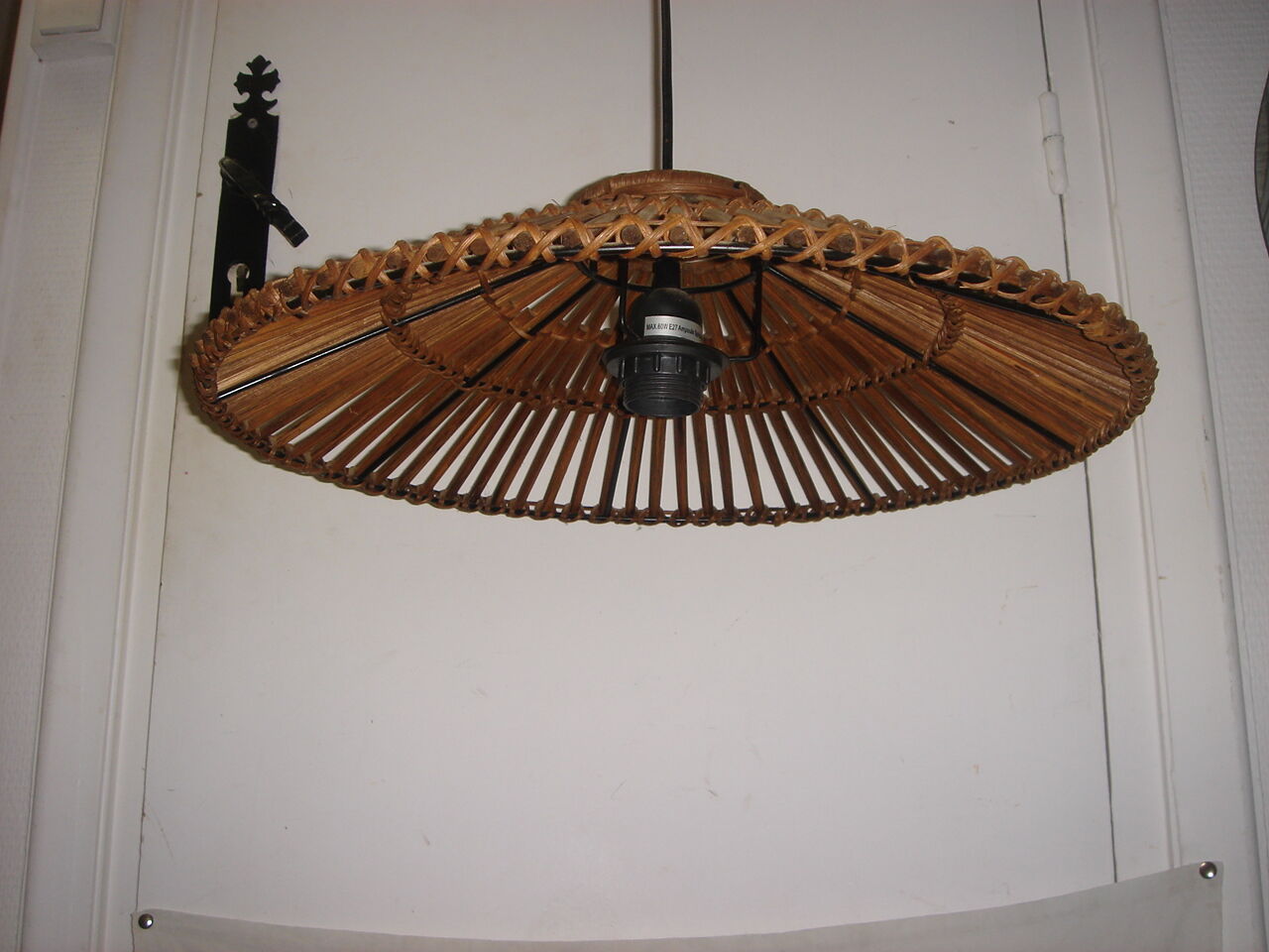 Rattan bamboo & wicker wooden hanging lamp