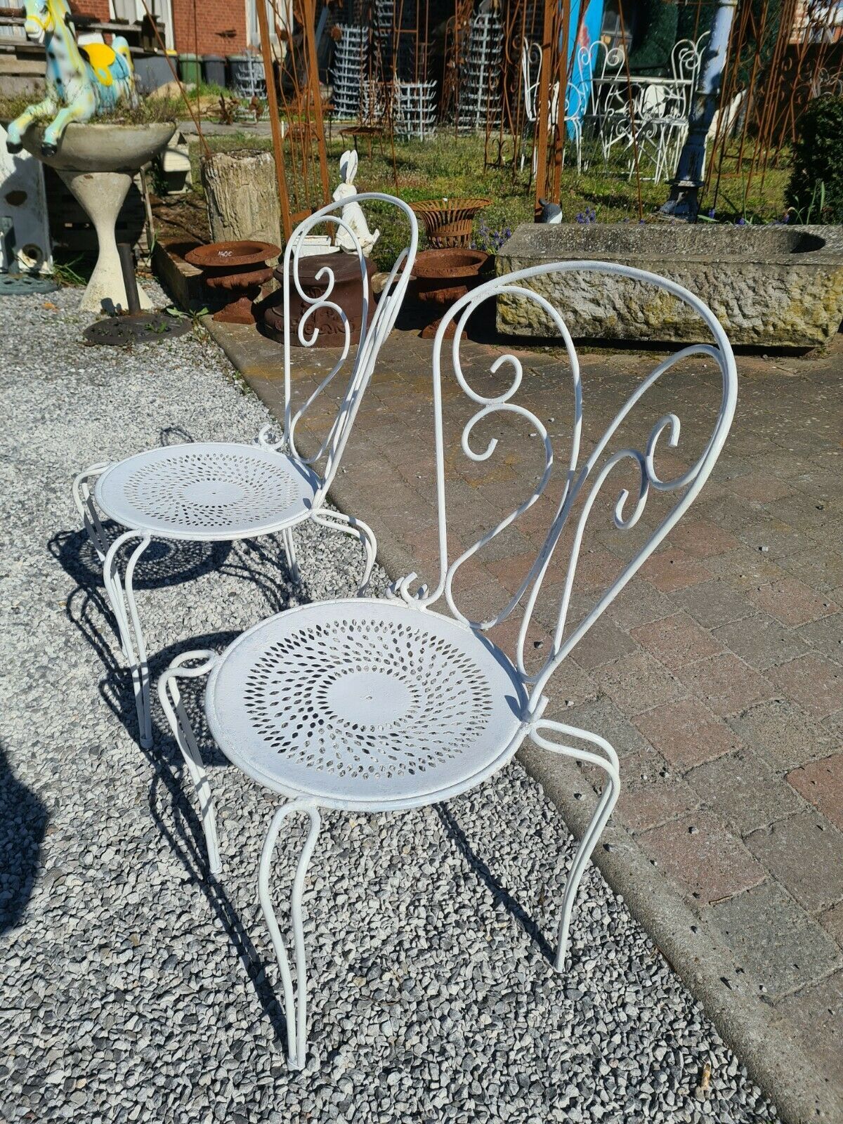 Iron garden chairs