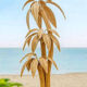 Large "coconut/palm" floor lamp in rattan