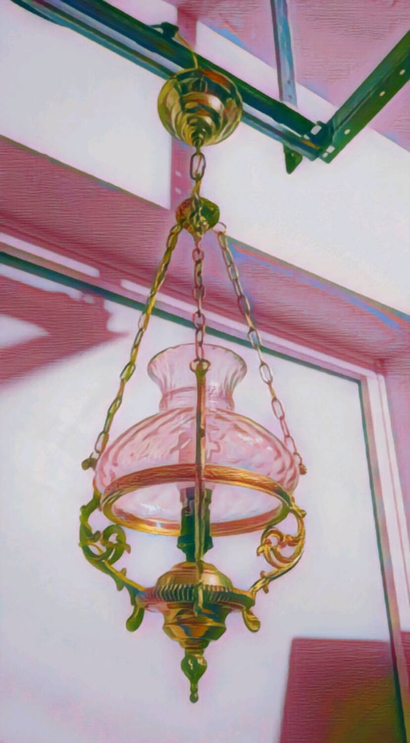 Neo-Louis XV style chandelier - Brass and blown glass