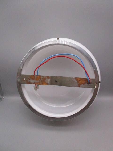 Vintage ceiling light in opaline and chrome metal