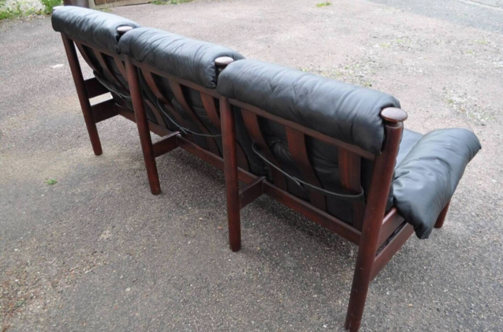Banquette cuir noir