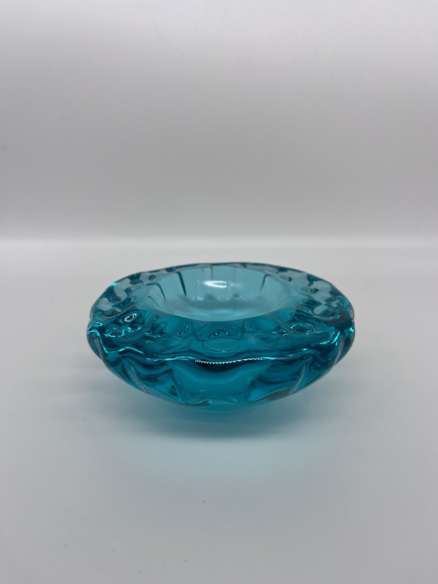 Empty blue crystal pocket