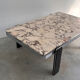 Violetta Calacatta marble coffee table on chrome base, 1970s