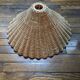 Vintage rattan wicker lampshade pendant light, handmade bohemian