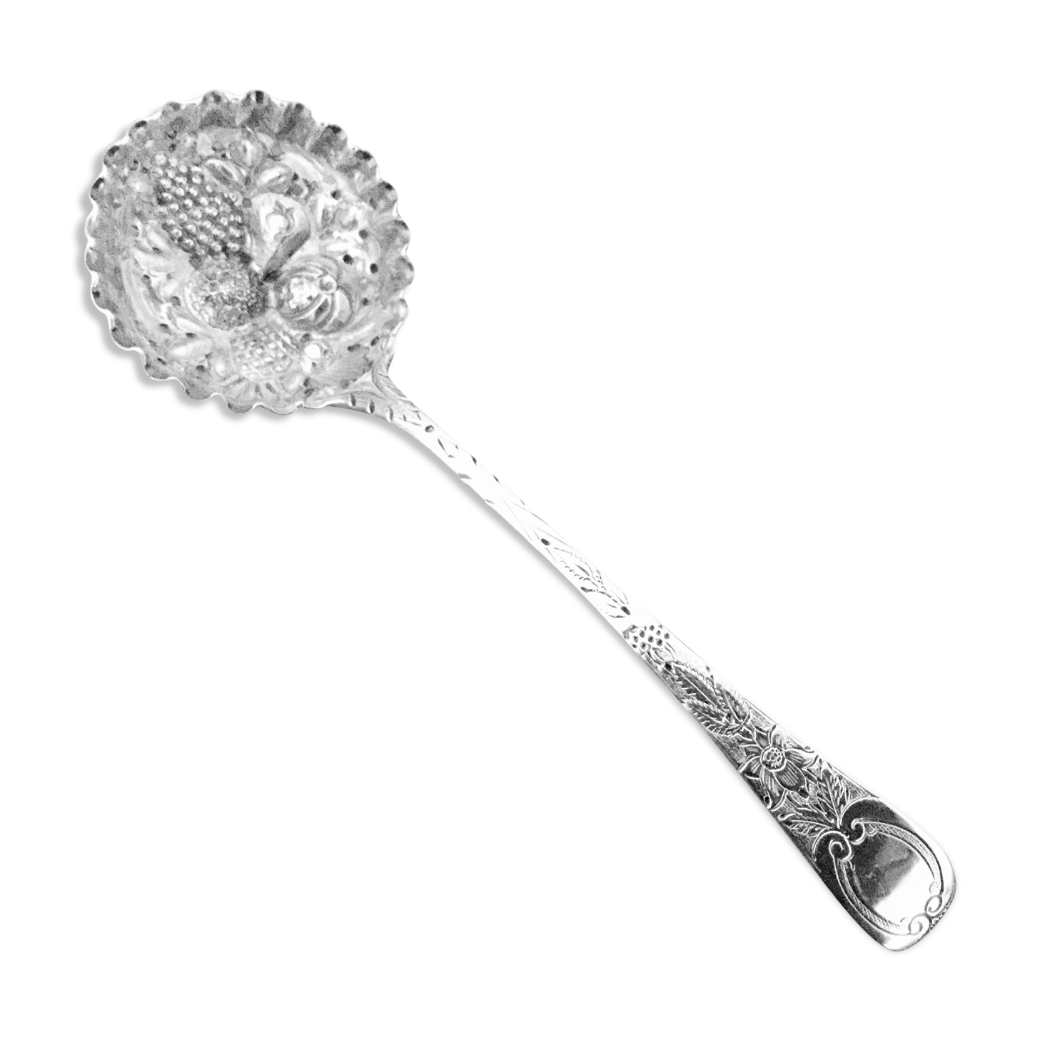 Cuillère saupoudreuse argent massif