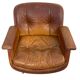 Paire de fauteuils pivotants vintage en cuir cognac par Eugen Schmidt