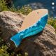Wave-shaped serving board for fish