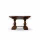 A small, rustic walnut wooden table, crafted from solid walnut wood, 1