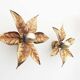 Set of brass ‘floral’ wall sconces