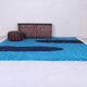 Handmade artisan rug in beige, size 150x250 cm.