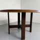 Ancienne table en bois marqueté design Dieter Waeckerlin Idealheim, années 70