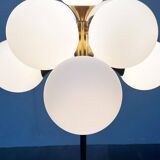 German brass floor lamp in Space Age style from the mid-century by Kaiser Leuchten, 1960s.