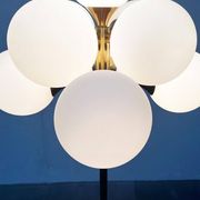 German brass floor lamp in Space Age style from the mid-century by Kaiser Leuchten, 1960s.