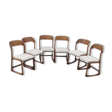 6 vintage Baumann sleigh chairs