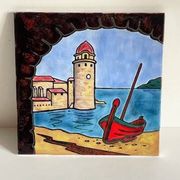 Vintage handmade ceramic illustration