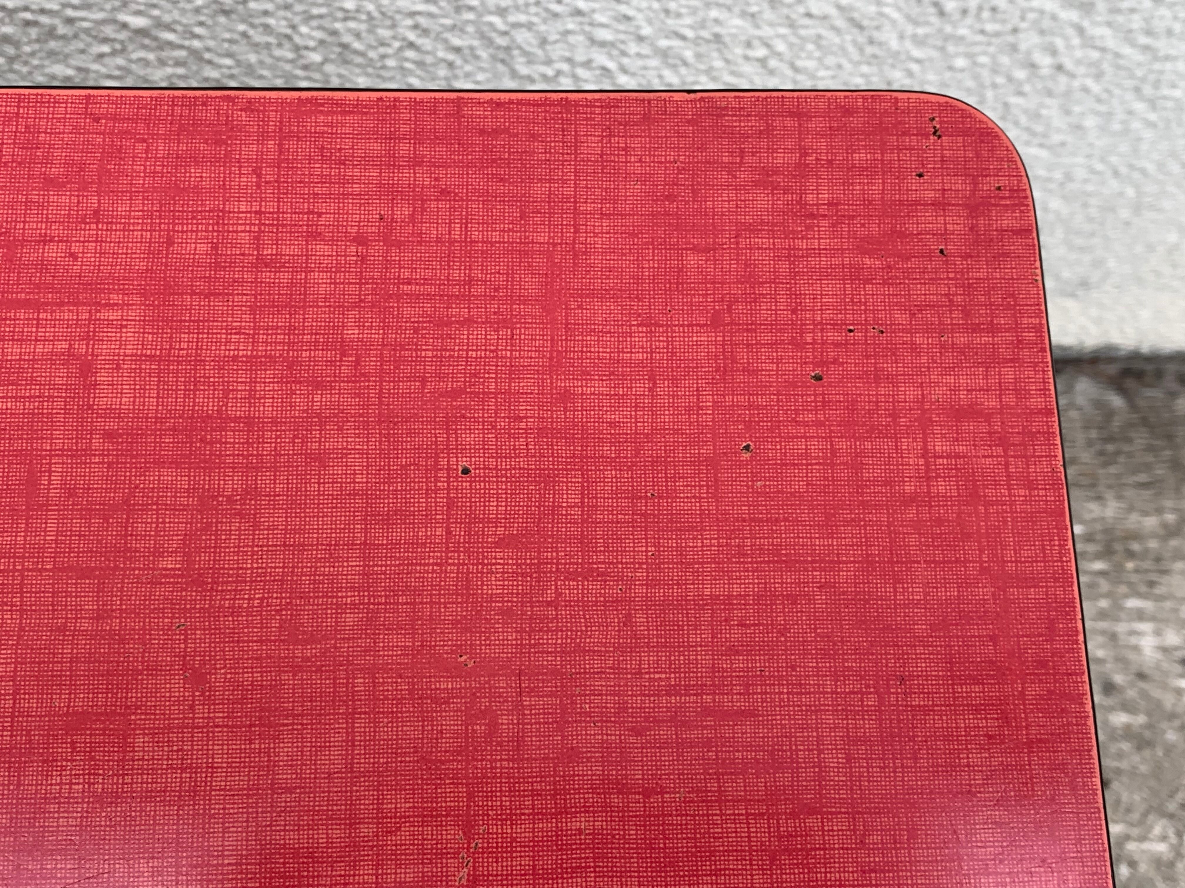 Red Formica table
