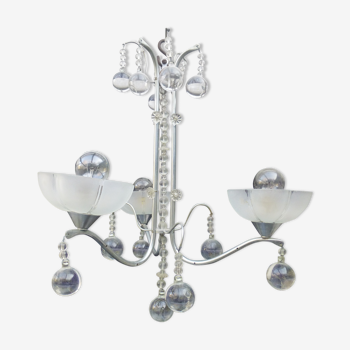 Lustre art deco trois éclairage