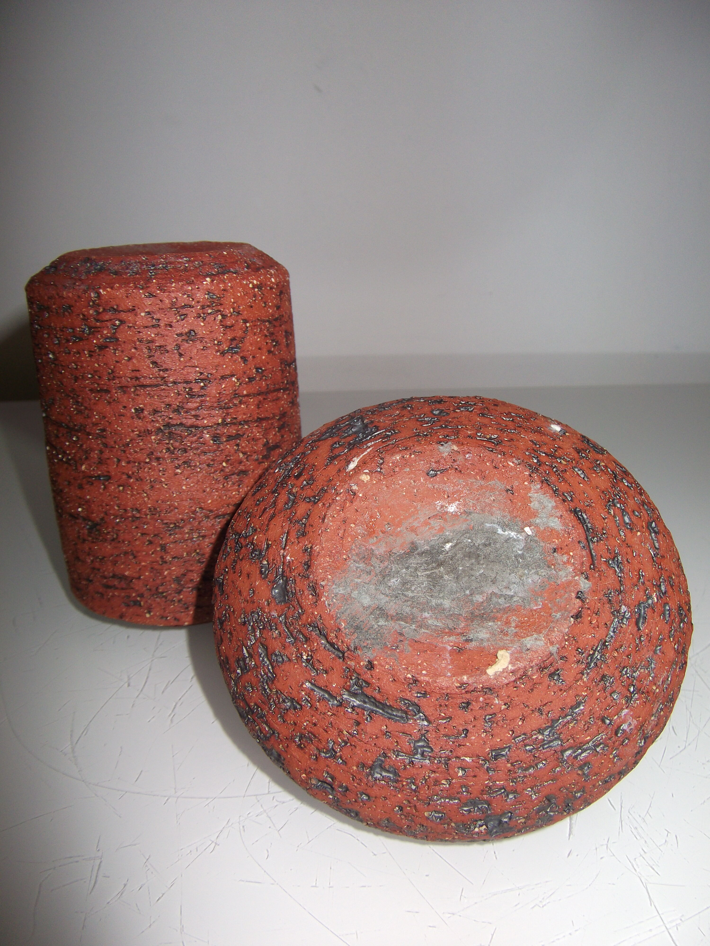Set of two scandinavian vintage ceramic vases 1950s