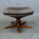 Mid-Century Danish Teak & Leather Ottoman from Berg Furniture, 1970