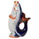 Glass and Porcelain Carafe or Vase with Blue Fish, Europe, 1960
