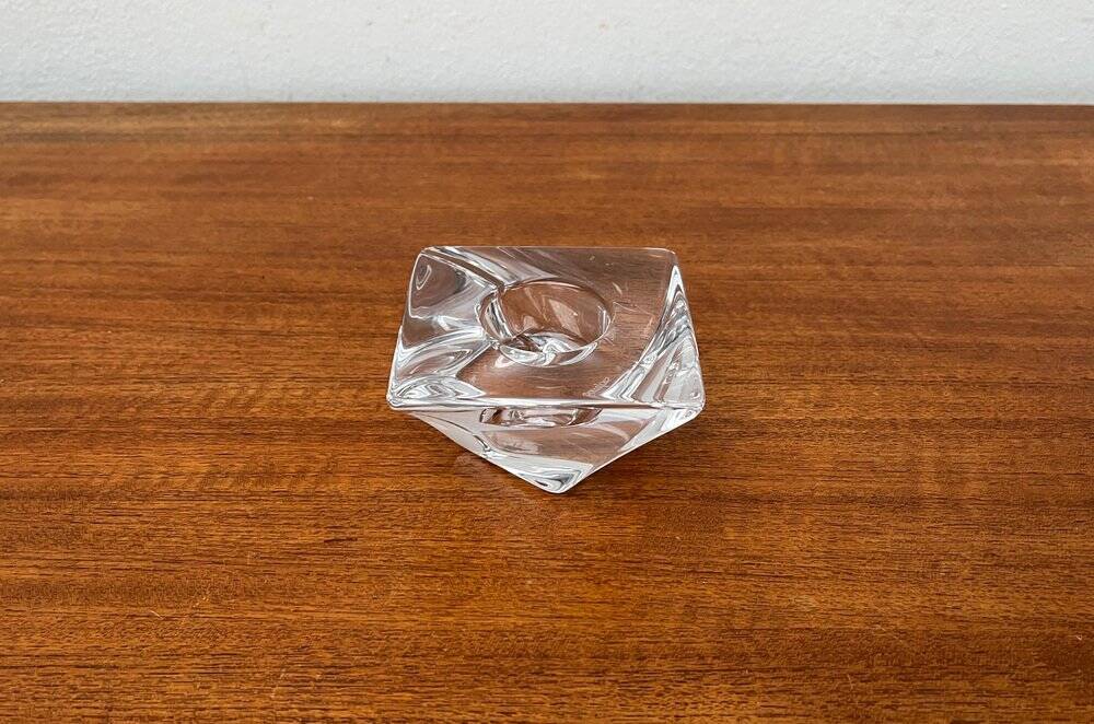 Crystal candlestick from the Tornado vintage series by Jan Johanssen for Orrefors, Sweden.