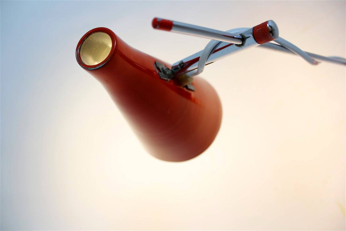 Red Table Lamp by Josef Hurka for Lidokov, 1970s