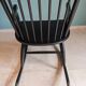 Rocking Chair Black Wood Vintage 1960 — Scandinavian Style