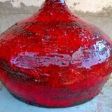 Ceramic lamp and teak by Krosselbach 1970