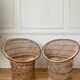 Duo of Emmanuelle armchairs in wicker