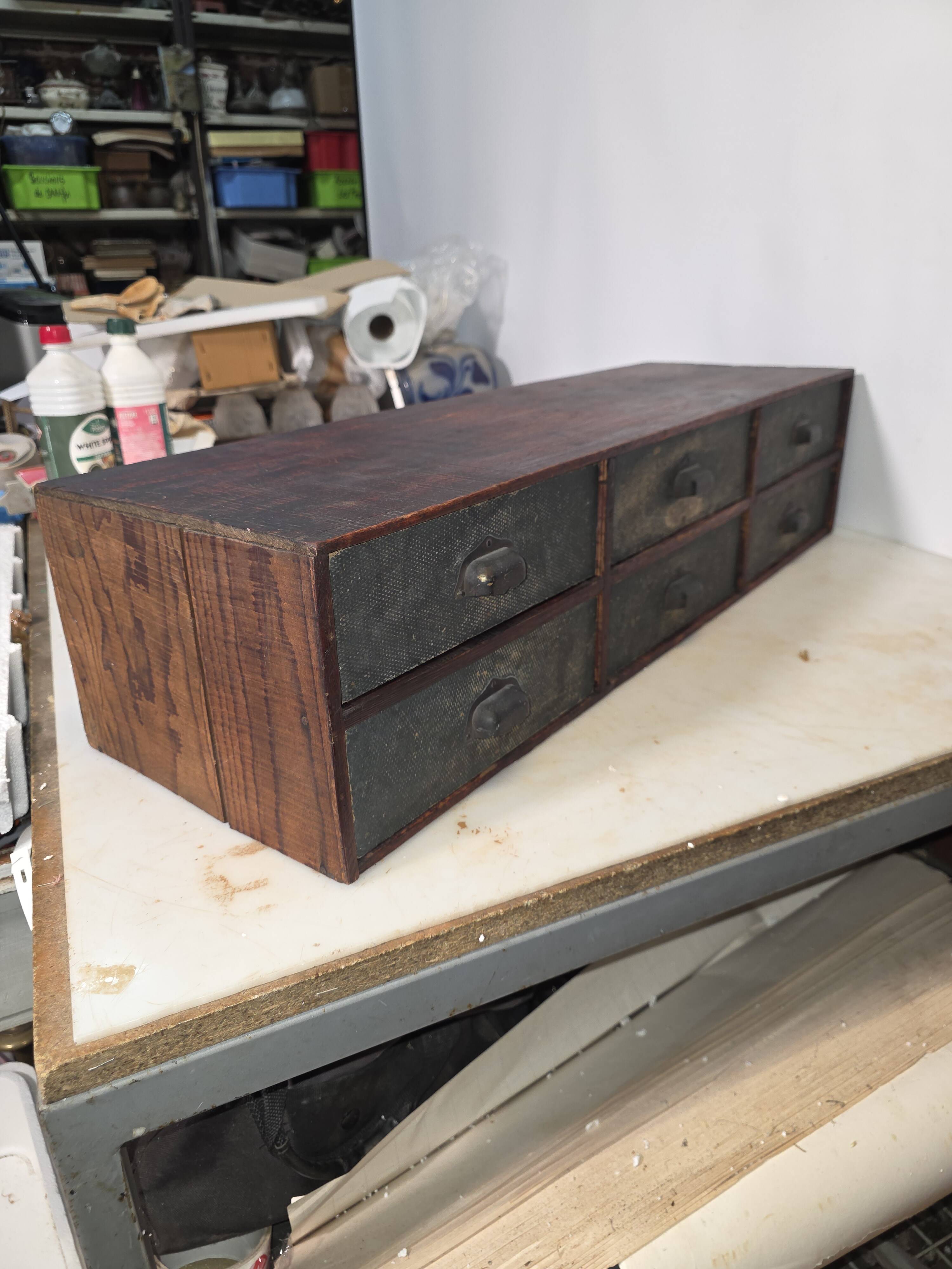 Antique workshop drawer unit from the 1920s.