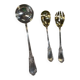 Silver-plated metal box RAVINET D'ENFERT - Ladle + salad service