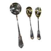 Coffret en métal argenté RAVINET D'ENFERT - Louche + service à salade