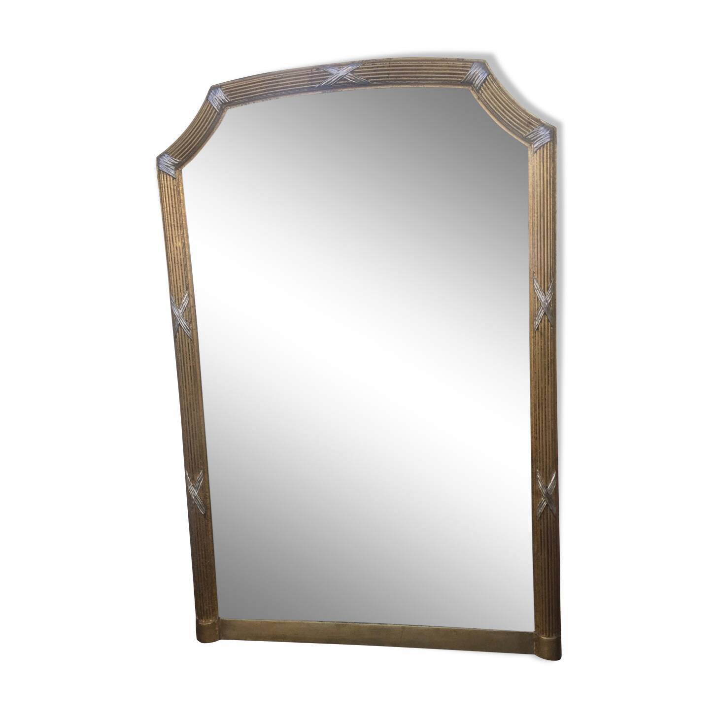 Gold and silver, mirrored early twentieth, 123 x 82 cm