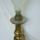 Pique candlestick chandelier old gilded brass 71 cm