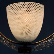 Venetian chandelier in colorless Murano glass, "Vetro à reticello" cut, circa 1950