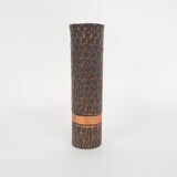 Heavy bronze vase with copper details