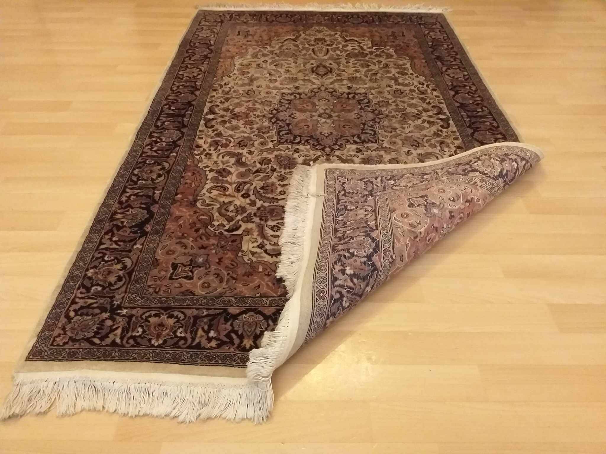 Handmade Indo Tabriz rug 210x127cm