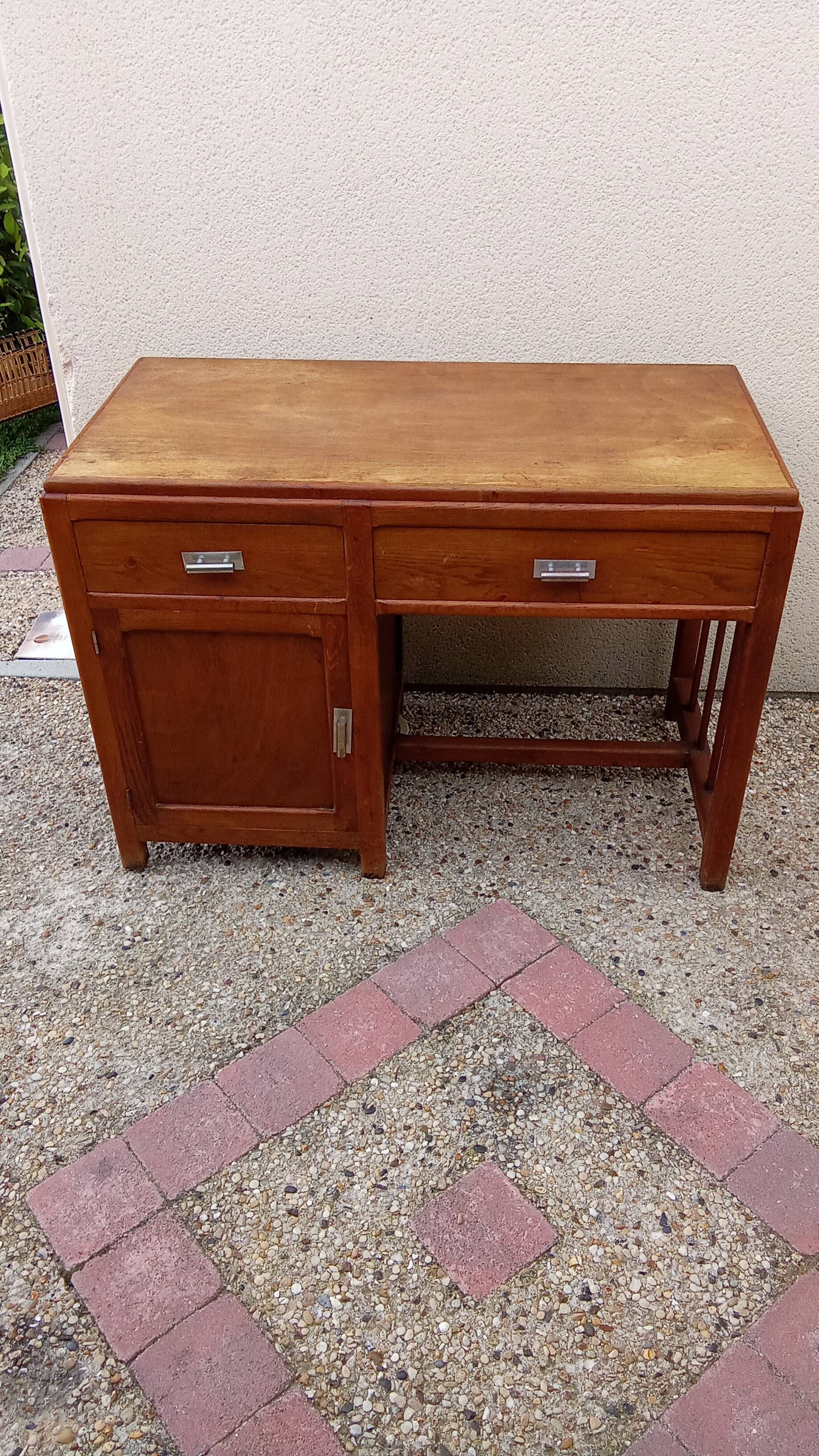 Old vintage wooden desk