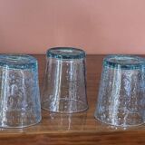 Trois verres gobelet verre soufflé