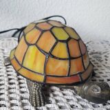 Tiffany style mosaic glass turtle lamp