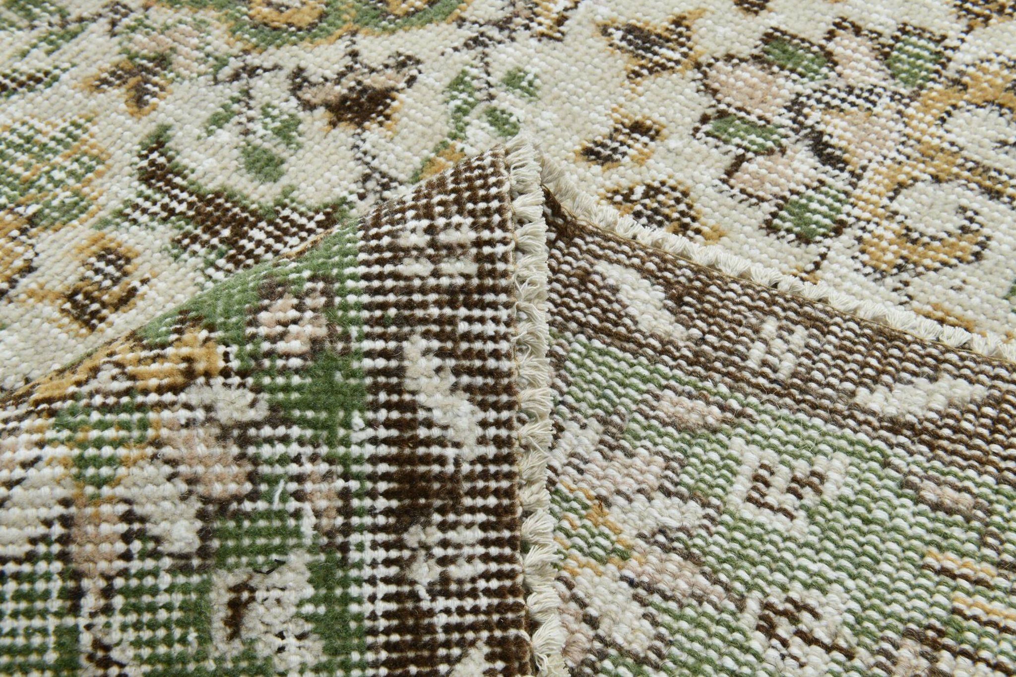 6x10 Brown & Beige Floral Pattern Vintage Rug, 196x325Cm