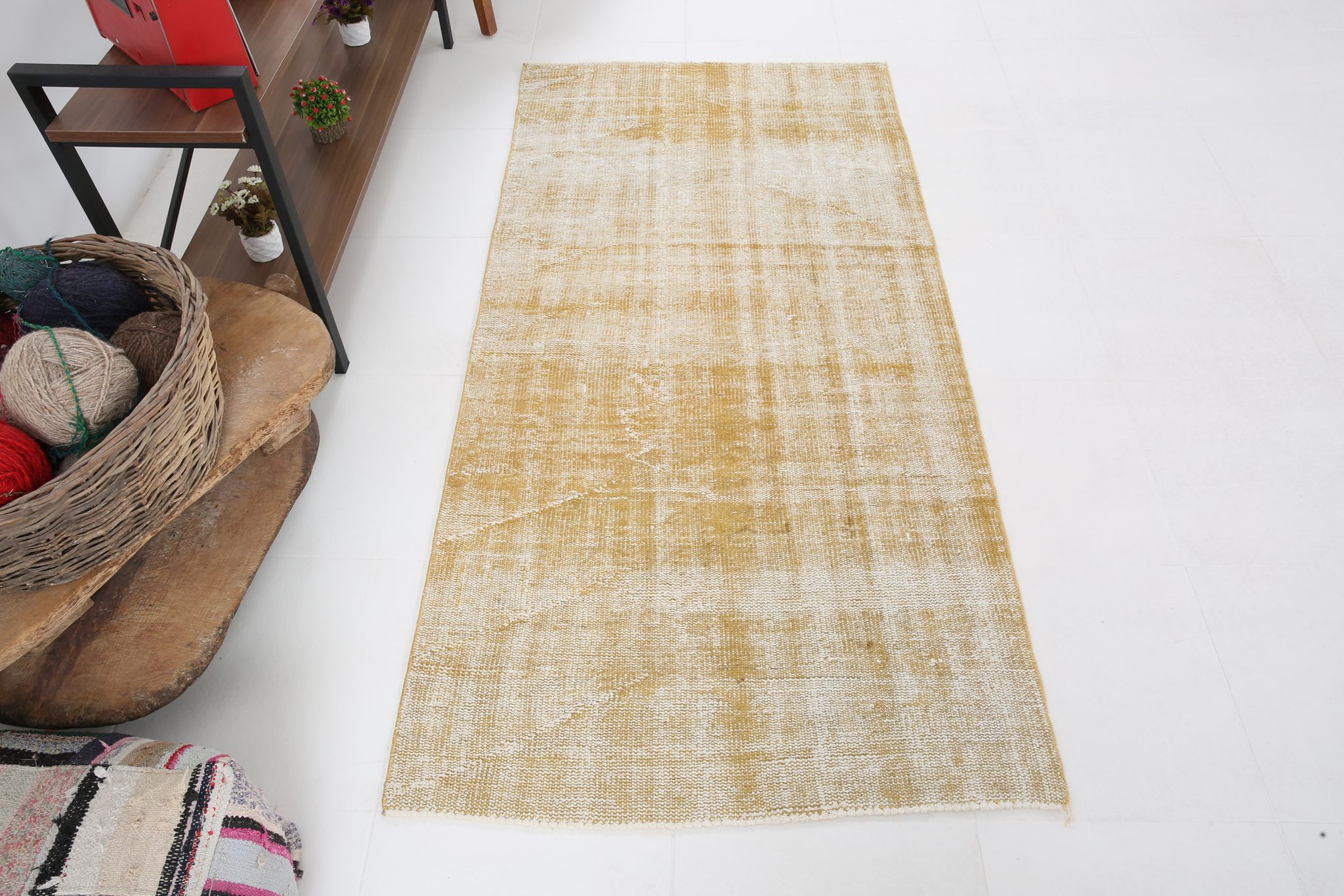 3x6 Faded Yellow Turkish Rug