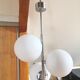 Suspension cluster 3 round opalines and stainless steel design 70s